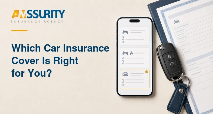 Phone comparing cover options to buy car insurance in Kenya online with Amssurity